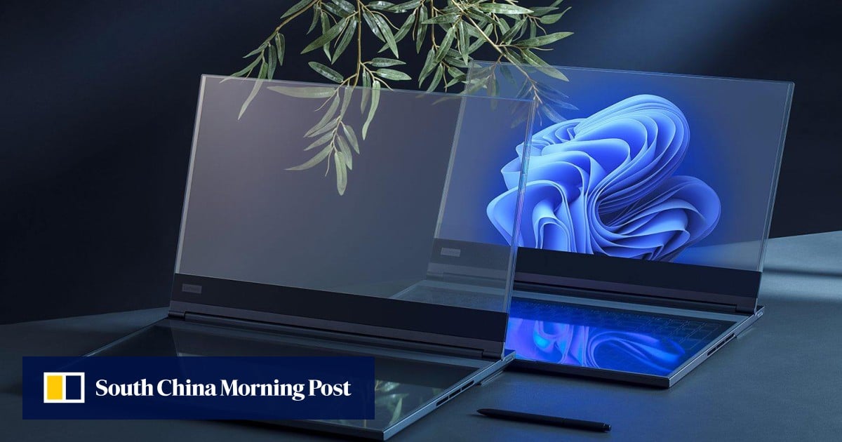 Lenovo unveils transparent laptop prototype as top PC maker explores new AI devices