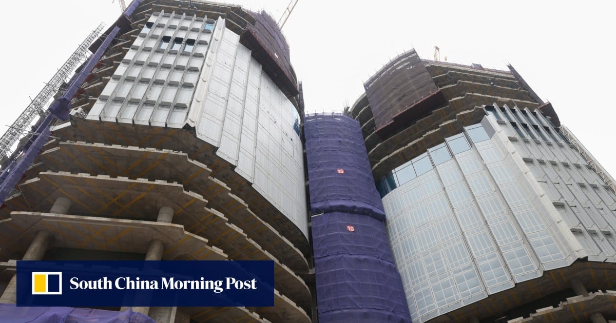 UBS marks completion of new building in West Kowloon that will house the Swiss bank’s Hong Kong staff