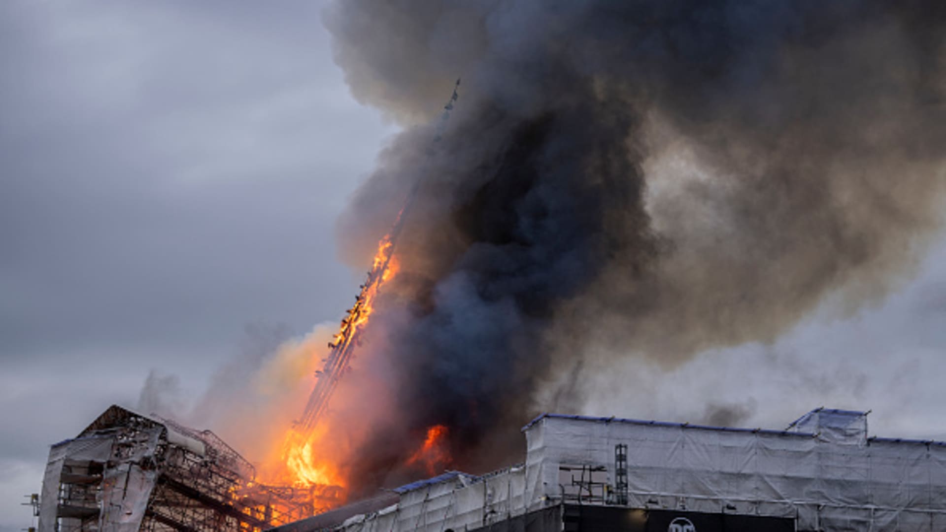 Fire breaks out at Denmark’s historic Stock Exchange building